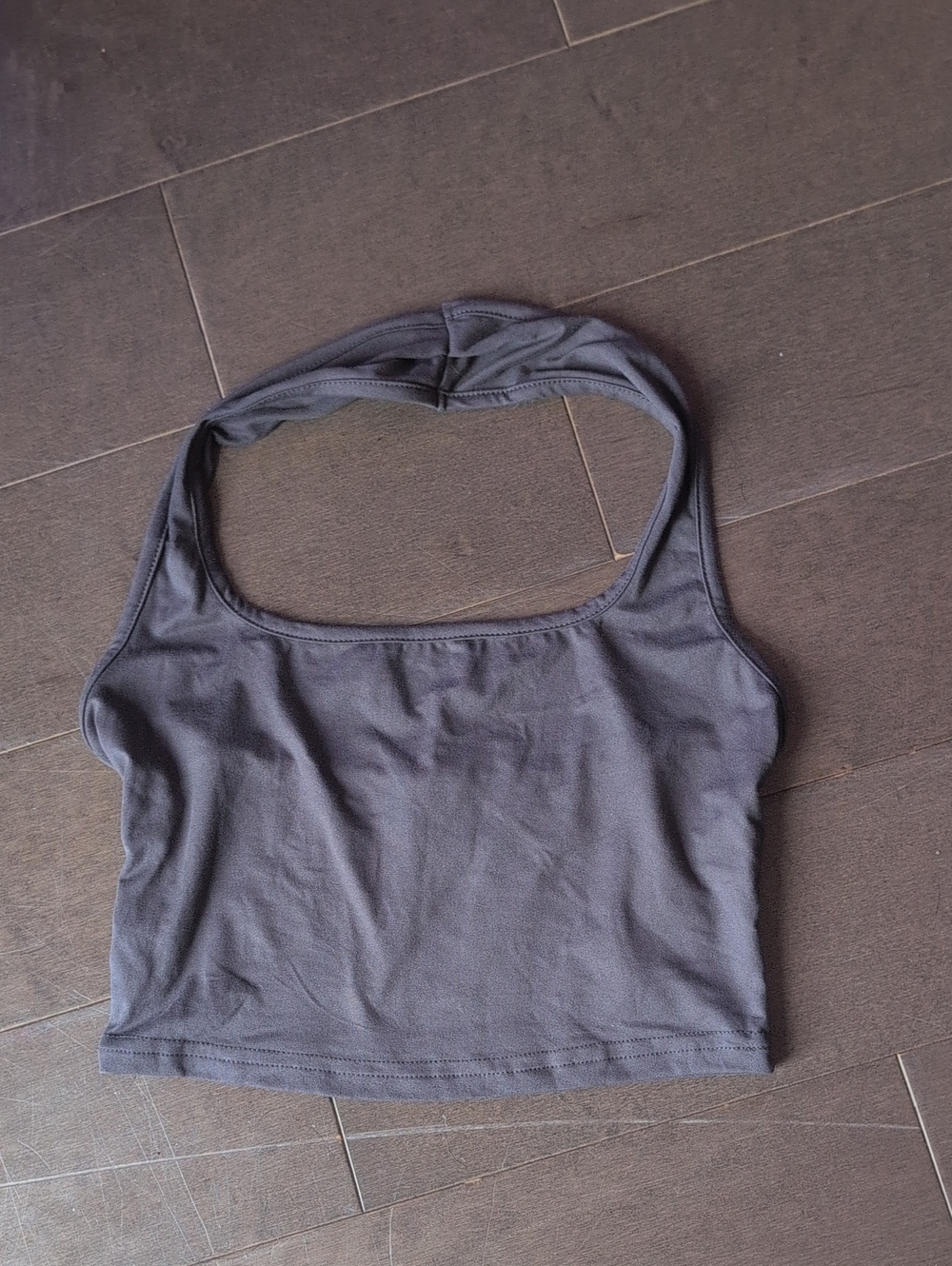 Women's/ Teens Gray Crop Tank